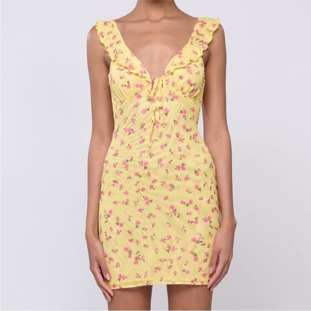 NWT - Resa Reese Mini Dress in Honey Yellow Floral